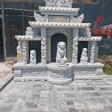 宁德芝麻白中国黑石材套墓 花岗岩墓碑