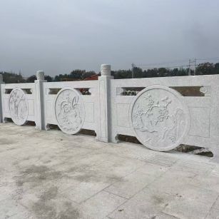 宁德芝麻白河道栏杆 石材栏杆