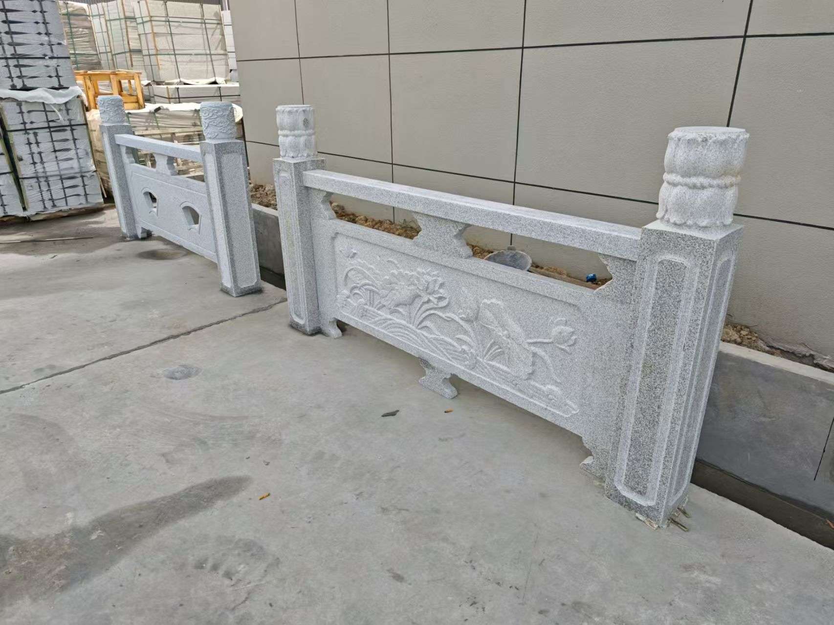 宁德芝麻白河道栏杆 石材栏杆