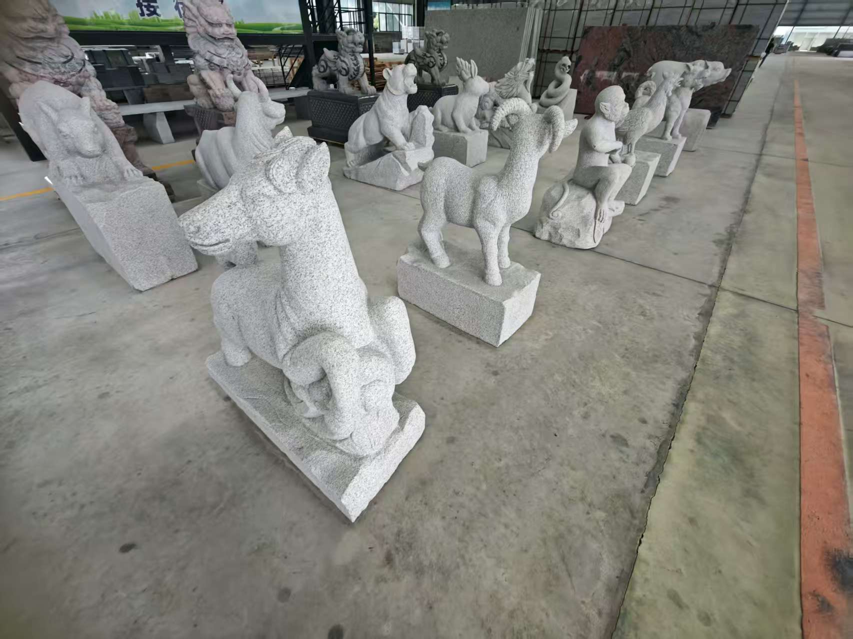 宁德芝麻白雕刻 十二生肖 异形雕刻