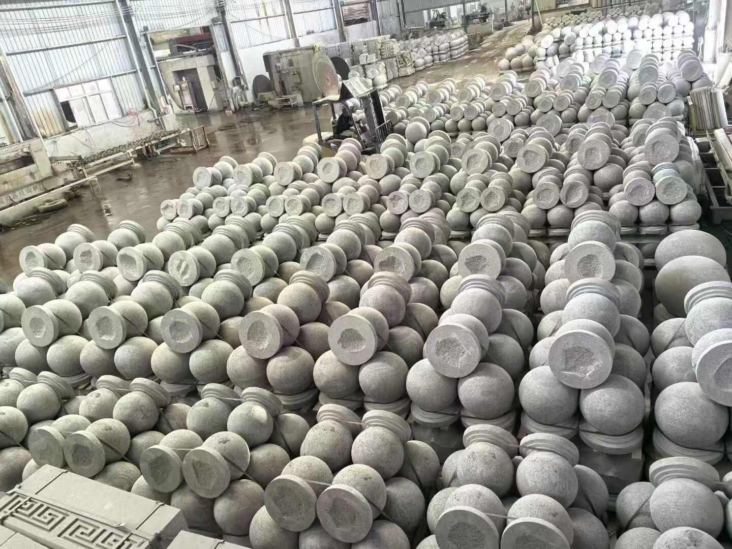 宁德芝麻白圆球 石球 挡车球